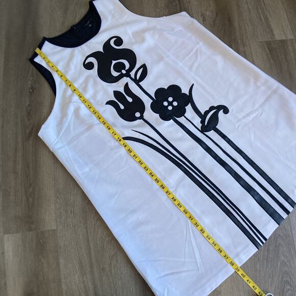 Victoria Beckham x Target Mod Shift Dress Sz 3XL White Black Tulip Applique - Picture 6 of 12